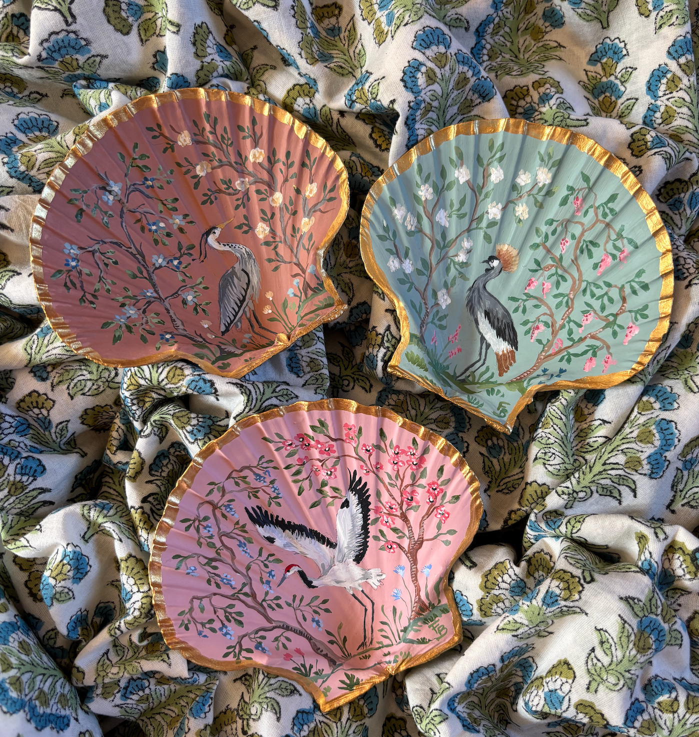 Chinoserie In A Shell - Heron