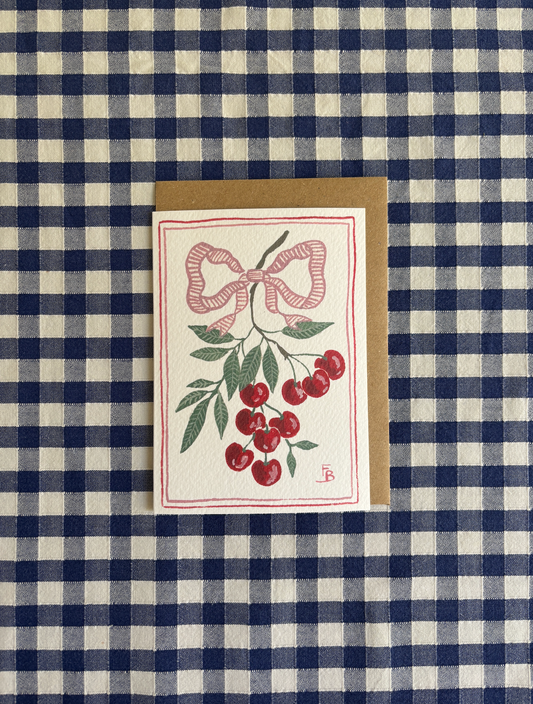 Pack of 5 Greetings Cards - Cherries