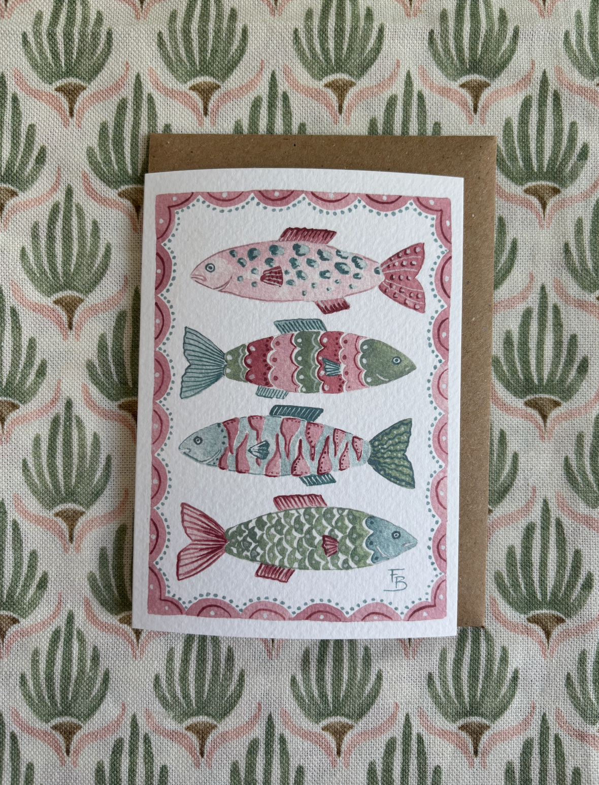 Pack of 5 Greetings Cards - Friendly Fish