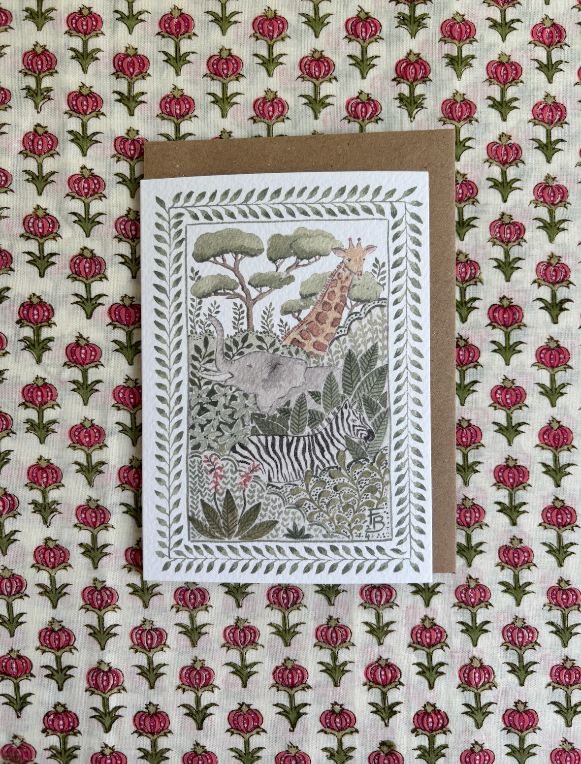 Pack of 5 Greetings Cards - Safari Scene