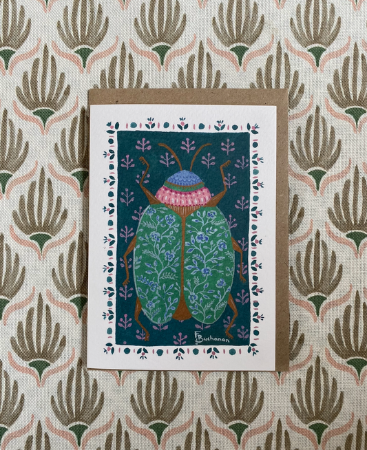 Pack of 5 Greetings Cards - Beetle