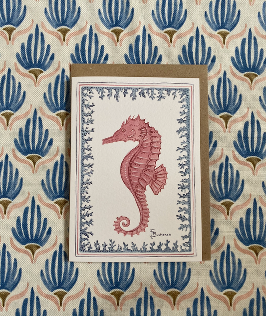 Pack of 5 Greetings Cards - Seahorse